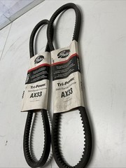 Lot of 2 Gates AX33 Tri-Power Belt. Z-654s
