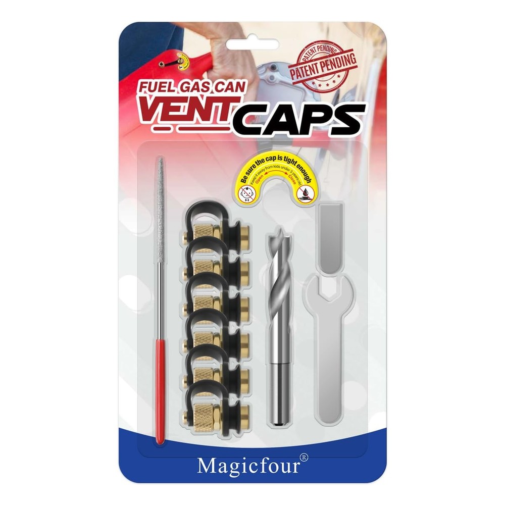 Fuel Gas Can Vent Caps, 6 Pack Fuel Gas Tank Vent Caps Gas Can Replacement Ve…