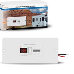 PANGAEA Digital RV Propane Gas Detector with Loud 85dB Alarm 12vDC, LED Display