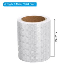 Reflective Tape 3 Inch x 10 Ft Safety Tape White
