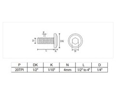 20pcs 1/4″-20 x 1/2″ Black Flat Head Allen Bolts 304 Stainless Steel for Furn…