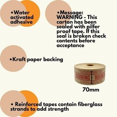 5.5 Mil Paper Re-inf Red Printed Tape 2.75 Inch x 150 Yard Wolverine Tape 20 Rls