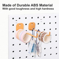 8Pcs White Pegboard Panels with Mounting Kits for Easy Installation and Storage