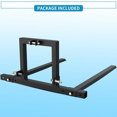 3 Pt Hitch Pallet Fork Attachments for Category 1 Tractors 1500LBS Adjustable