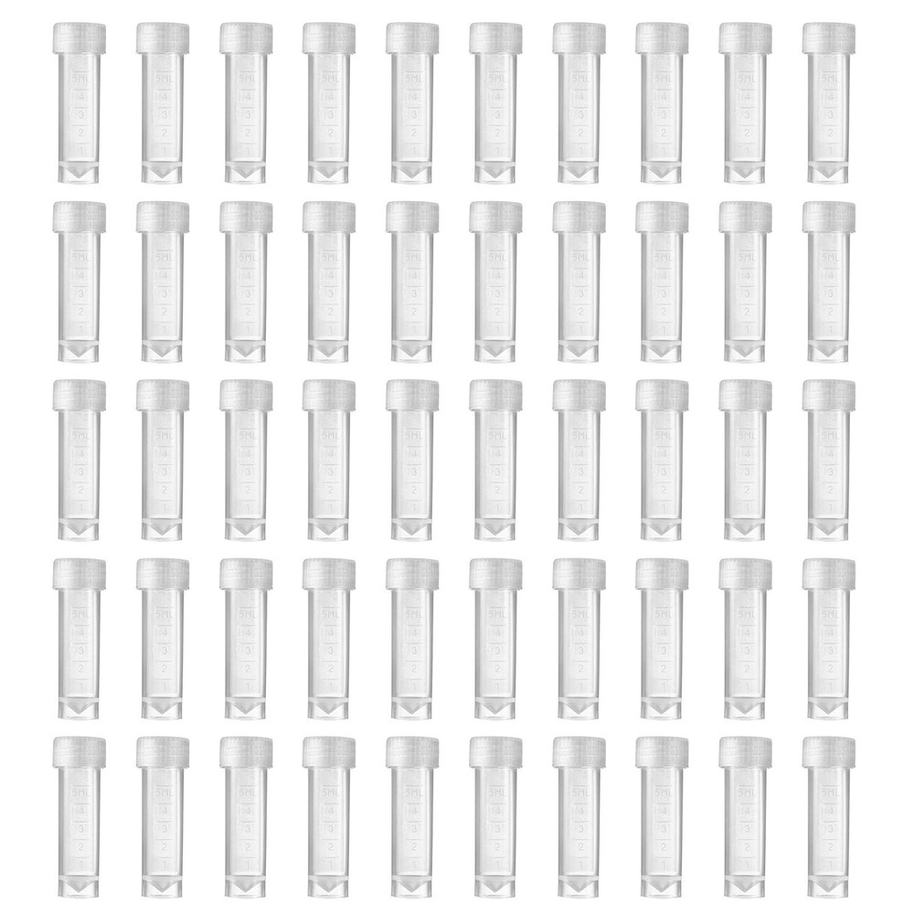 50 Pieces 5 ML Plastic Vials with Screw Caps Lab Sample Vials with Lids Plast…
