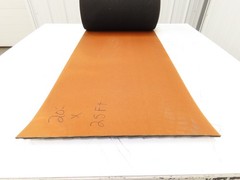 20″W x 25′ Rough Grip Top Rubber Conveyor Belt 2-Ply Black 25′ Length 1/4″Thick