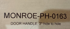 Lot of 10 Monroe PH-0163 Chrome Pull Handles 3″ Centers Cast Zinc NOS w/Screws