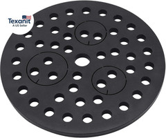 6.5″ Cast Iron Drain Cover with Removable Drain Ports, Garage Drain Cover, Floor