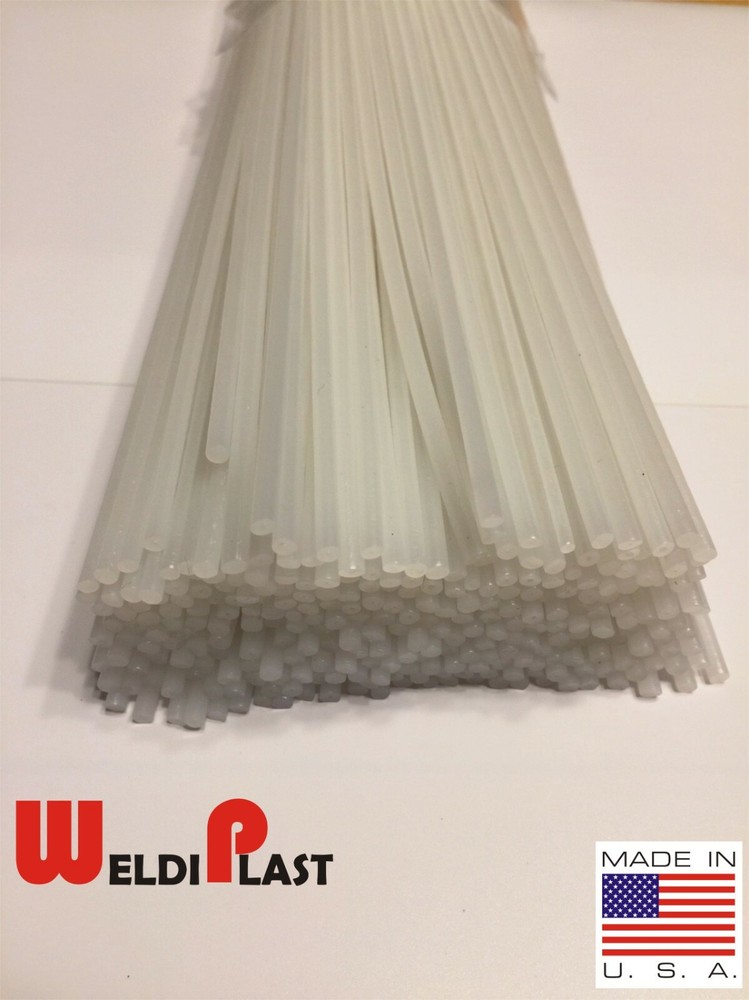 LLDPE Plastic Welding Rods 20ft- 20pk (12in x 4mm 5/32 Natural) Repair