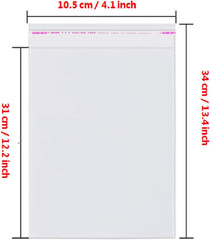 200 bolsas de celofan transparentes resellables de 10 x 30 cm autoadhesivas