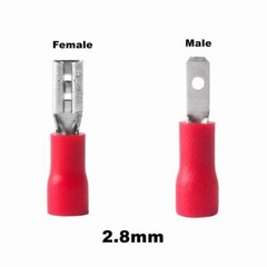 6.3mm Vinyl Insulated Female Male Spade Terminals 2.8 4.8 Wire Crimp Connectors