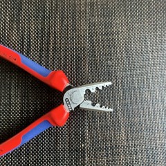 KNIPEX 97 12 180 Wire Ferrule Crimper Pliers, Red/Blue Handles