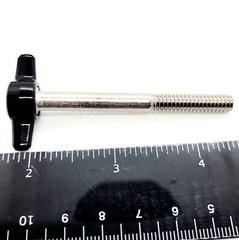 1/4-20 Thumb Screw T Bolts with Black Butterfly Plastic Tee Wing Knob Stainless