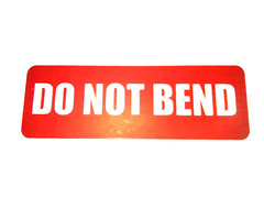 250 1×3 DO NOT BEND Labels Stickers…..free shipping!
