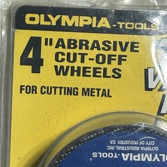 Olympia Tools 56-280 4″ Abrasive Cut Off Wheels for Cutting Metal 10pc Pack