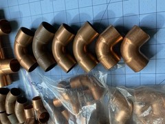 Lot Of 150 Mixed Size Copper Sweat Solder Fittings