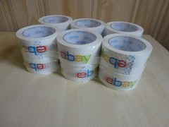 TWO ROLLS of eBay Branded Packaging Shipping Tape with Color Logo 75Yds x 2 in.