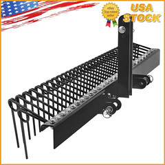 3 Point 60″ Pine Straw Rake Landscape Rake for Cat0 & Cat1 Tractor Attachment