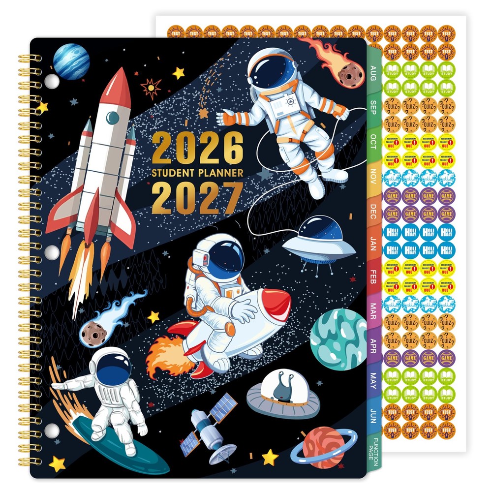 Student Planner 2026-2027 – School 9 X 11 inches, 136 pages, BLACK