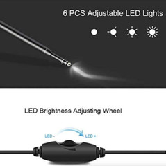 LED Ear Endoscope HD Otoscope Ear Wax Cleaning Camera Tool Cleaner Removal Kit
