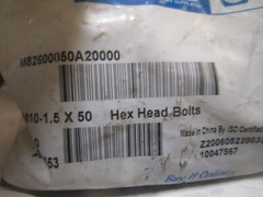 M10-1.5 x 50mm DIN 933 A2-70 Stainless Steel Hex Cap Screw QTY 10
