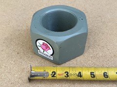 Massive Industrial Hex Nut 4 1/2” x 3” Door Stop Large Giant Crane 9 Pounds