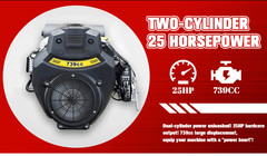 Track EPA 23HP 739cc Mini Skid Steer Bucket & Mower & Fork 3-Pumps Self Leveling