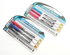 2 PACKS 6 PROMARX® DRY ERASE MARKERS BLACK BLUE RED PINK PURPLE LIGHT BLUE