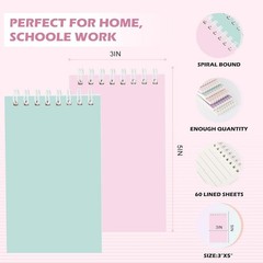 16Pack 3×5 Pocket Spiral Notepads With Lined Pages,at Work/School,Delight Colors