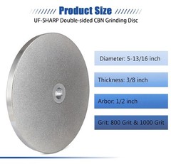 Double-Sided CBN Grinding Disk for Sharpening Woodworking Tools High Speed St…