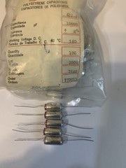 10,000 pF 160 volt Polystyrene Capacitor Tolerance +/- H% By MIAL NEW QTY (5)