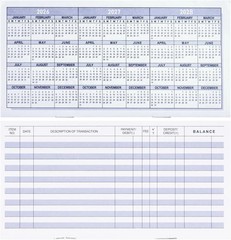 20 Pack Checkbook Register, Check Registers for Personal, Blank Ledger Transacti