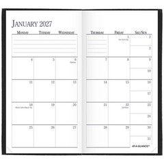 2026 At-A-Glance 72-02-05 Fine Diary Weekly Monthly Planner, 3 x 6″