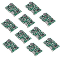 10PK Micro USB 3.7V 18650 Lithium Li-ion Battery Charger Module Boost Step up 5V