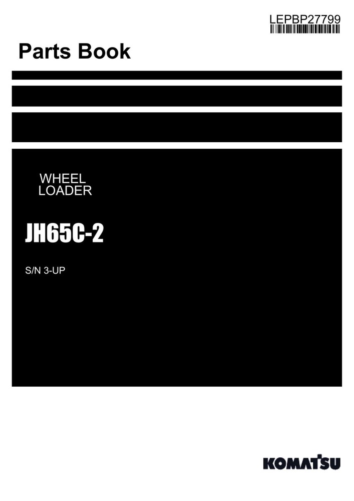 Komatsu JH65C-2 Wheel Loader Parts Catalog Manual SN JH65C-2