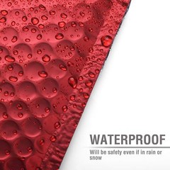 25 #000 Matte Metallic Red Poly Bubble Mailers 4×8 (Inner 4×7)