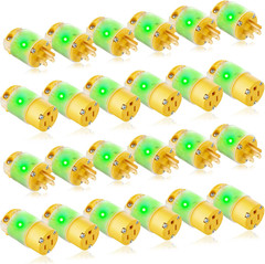 12 Set 24 Pcs Lighted Plug and Connector Set Straight Blade Cord End