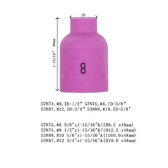 TIG Welding Ceramic Nozzle Cup Set – 10-Pack #6#8#10#12 for WP-17/18/26 Torch…