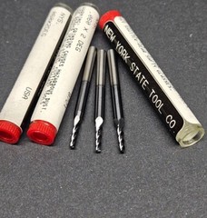 3pc NYSTool 2° Solid Carbide Tapered End Mill .06″ to ⅛” Sh 2 Degree Machinist