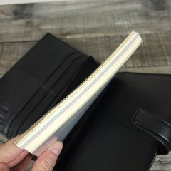 Filofax Nappa Personal Organizer Black Deluxe Nappa Leather 2016 Inserts NEW