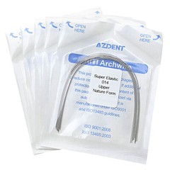 dental Orthodo super elástico niti redondear alambre ovoide/naturaleza/cuadrado