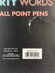 Yes! Designs Funny Dirty Words Ballpoint Pens For Adults Set of 4, New Open Box