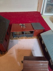 VINTAGE REVEL BARN GROUP COWS, GOAT,BARN ,RABBIT HUTCH ,SHED & OUT BUILDING