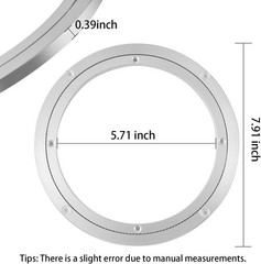 QDiShi 8 Inch Lazy Susan, Heavy Duty Swivel Turntable 8 Inch, Silvery