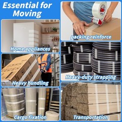 16 Rolls 2 Inch X 60 Yards 5.5 Mil Fiberglass Filament Packing Tape Transpare…