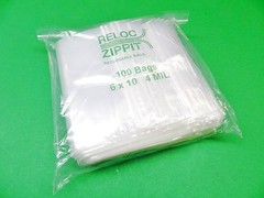 100 Zippit RELOC 6×10 Heavy Duty 4Mil Clear RECLOSABLE PLASTIC BAGS 6″ x 10″