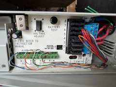 Two Eltek Valere C0350A-VC 48V power rectifiers w/chassis and two battery boxes