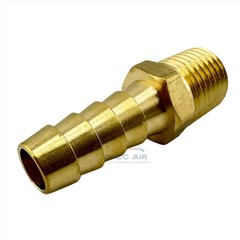 10 Pack 3/8″ ID Hose Barb x 1/4″ Male NPT Pipe Thread Brass Straight Fitting