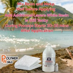 Polymer World Polyester Resin 4 Gallons For Boats RV’s Canoes Fiberglass Autos