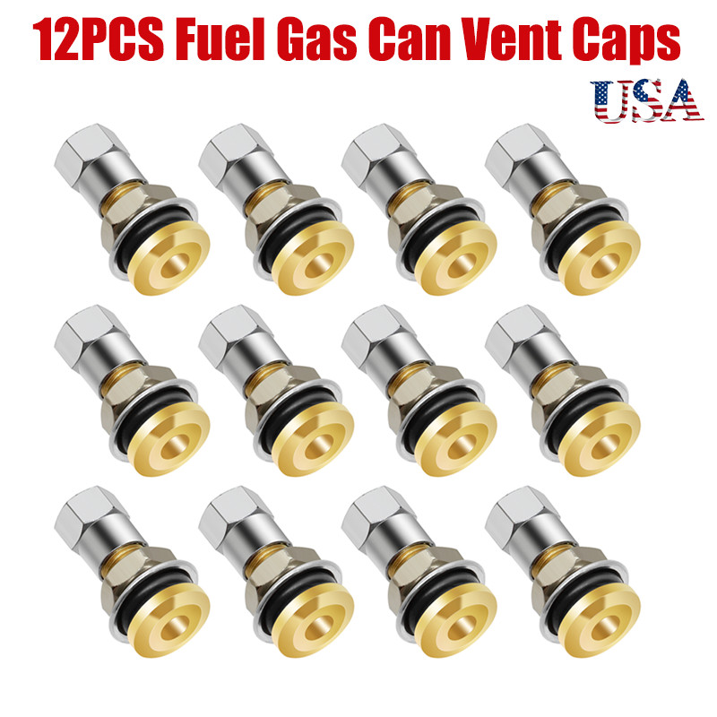 12 PCS Fuel Gas Can Jug Vent Caps For Gas Fuel Water Can to Allow Faster Flowing